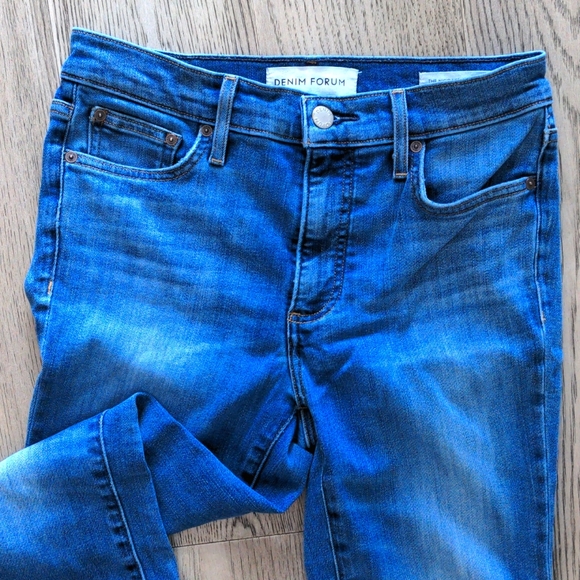 Denim Forum, The Nico mid rise skinny crop, denim, jeans, cropped, size 28 - Picture 2 of 5